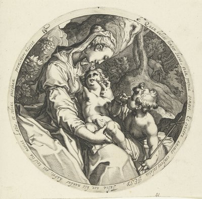 María con el niño Cristo y Juan el Bautista de Jacob de Gheyn (II) (workshop of)