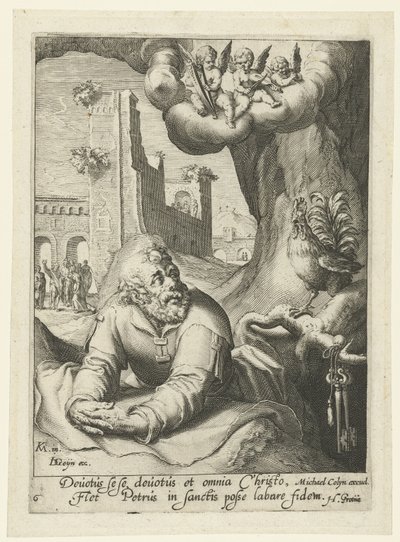 Pedro como pecador arrepentido Ocho pecadores arrepentidos del Antiguo y Nuevo Testamento (título de la serie) de Jacob de Gheyn (II) (workshop of)