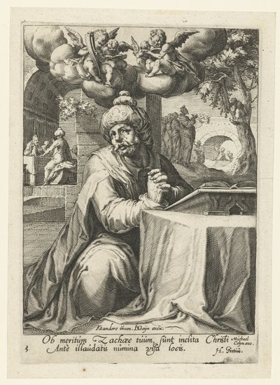 Zaqueo como pecador arrepentido Ocho pecadores arrepentidos del Antiguo y Nuevo Testamento (título de la serie) de Jacob de Gheyn (II) (workshop of)