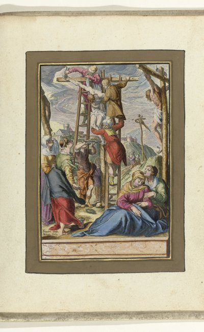 toma de cruz Pasión de Cristo (título de la serie) de Jacob de Gheyn (II)