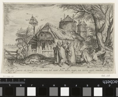 Paisaje con gitanos en la granja Paisajes (título de la serie) de Jacob de Gheyn (II)