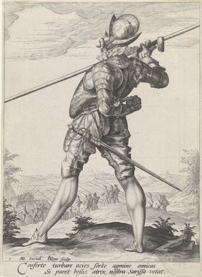 Pieker Oficiales y soldados (título de la serie) de Jacob de Gheyn (II)