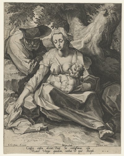 Descanso en la Huida a Egipto de Jacob de Gheyn (II)