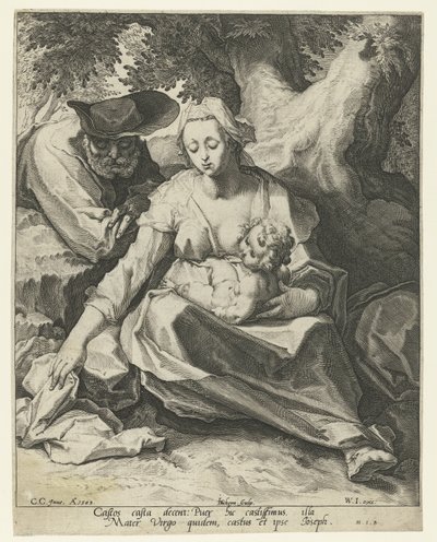 Descanso en la Huida a Egipto de Jacob de Gheyn (II)