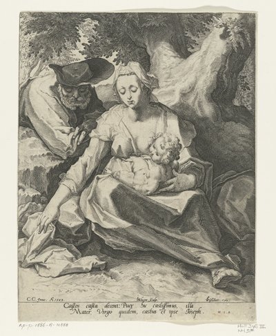 Descanso en la Huida a Egipto de Jacob de Gheyn (II)