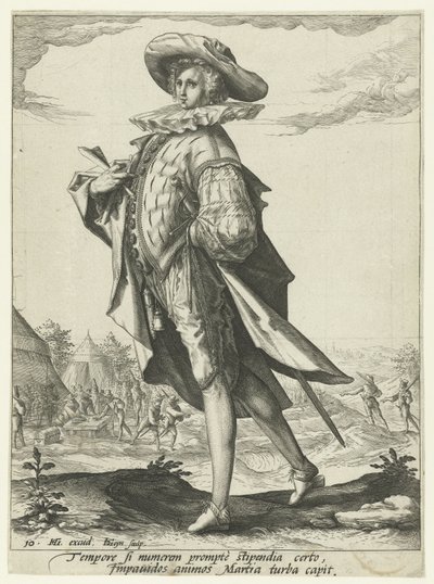 tesorero Oficiales y soldados (título de la serie) de Jacob de Gheyn (II)