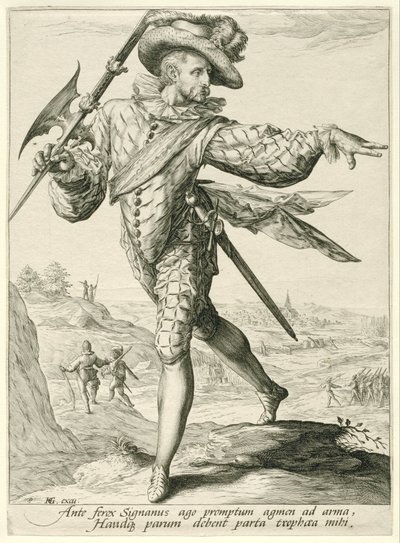 Sargento Oficiales y soldados (título de la serie) de Jacob de Gheyn (II)