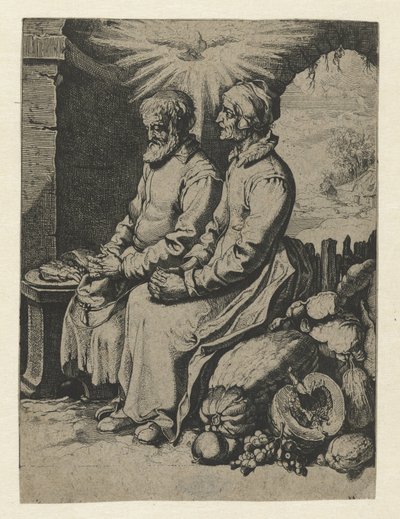 Pareja de ancianos rezando paz de la mente de Jacob de Gheyn (III) (attributed to)