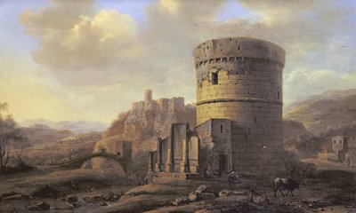 Paisaje romano: la tumba de Cecilia Metella de Jacob de Heusch