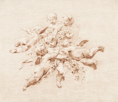 Un grupo de ángeles de Jacob de Wit