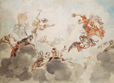 Diseño para un techo en la Casa Hudde, La Haya de Jacob de Wit