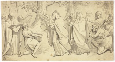 Druidas cortando muérdago de Jacob de Wit