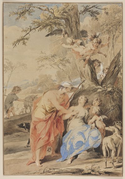 Júpiter y Mnemósine, 1733 de Jacob de Wit