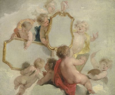 Putti con espejos de Jacob de Wit