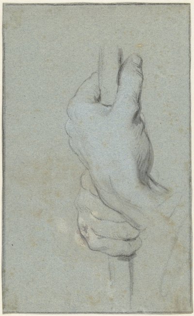 Estudio de dos manos que sujetan un bastón de Jacob de Wit