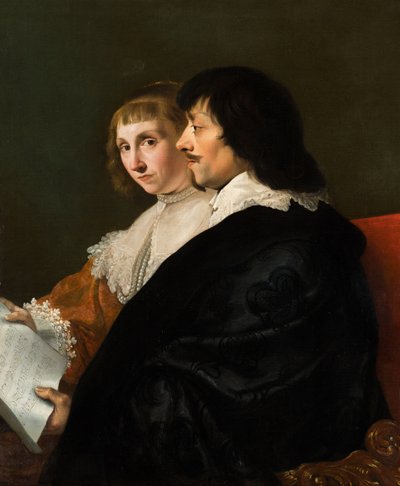 Doble retrato de Constantijn Huygens (1596-1687) y Suzanna van Baerle (1599-1637) de Jacob van Campen
