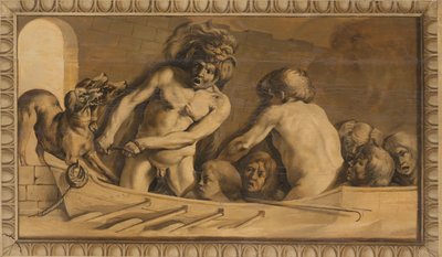 Hércules saca a Cerbero del inframundo (Caronte, el barquero de la Estigia) de Jacob van Campen