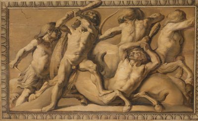 Hércules mata a los centauros (Júpiter derrota a los centauros) de Jacob van Campen