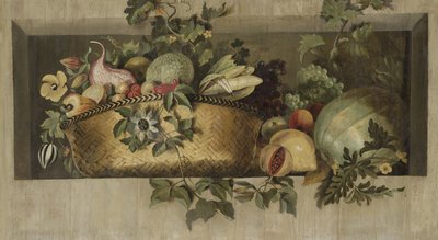 Bodegón con guirnaldas de frutas y flores de Jacob van Campen