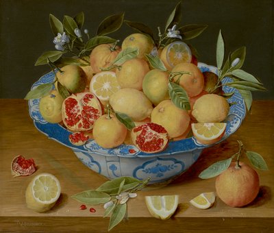 Naturaleza Muerta con Limones, Naranjas y una Granada, c.1620-40 de Jacob van Hulsdonck