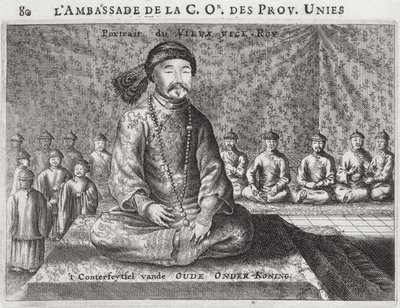 Retrato del Viejo Virrey, de un relato de una embajada holandesa a China, 1665 de Jacob van Meurs