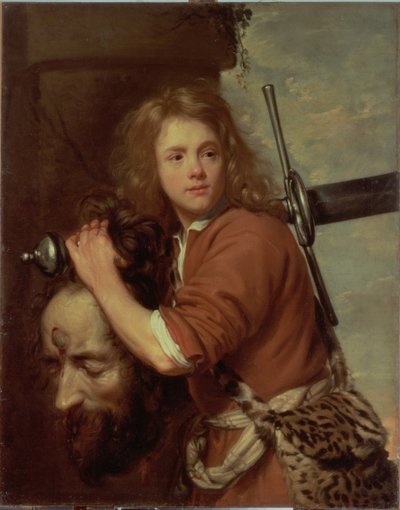 David con la cabeza de Goliat, 1643 de Jacob van Oost