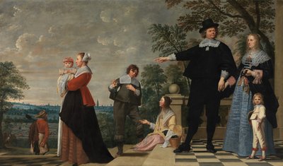 Retrato de una familia de Brujas (óleo sobre lienzo) de Jacob van Oost