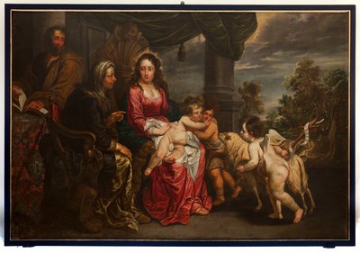 La Sagrada Familia con San Juan Bautista y José, J. Van Oost. Finales del siglo XVII (pintura) de Jacob van Oost