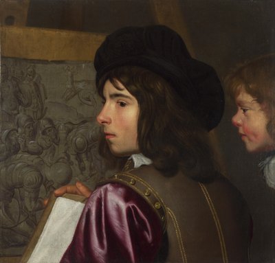 Dos niños frente a un caballete, c. 1645 de Jacob van Oost the Elder