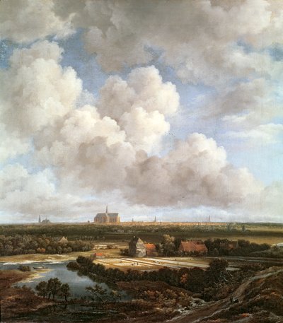 Campo de blanqueo en el campo cerca de Haarlem, 1670 de Jacob van Ruisdael