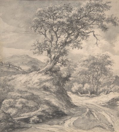 Paisaje de Dunas con Roble, 1650-55 de Jacob van Ruisdael