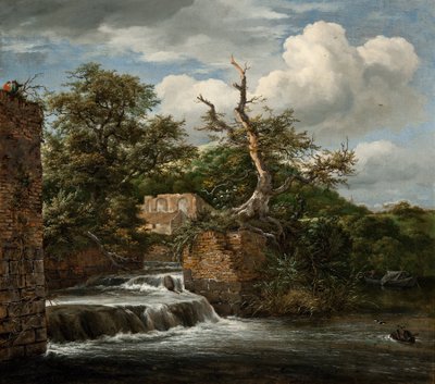 Paisaje con un molino y ruinas de Jacob van Ruisdael