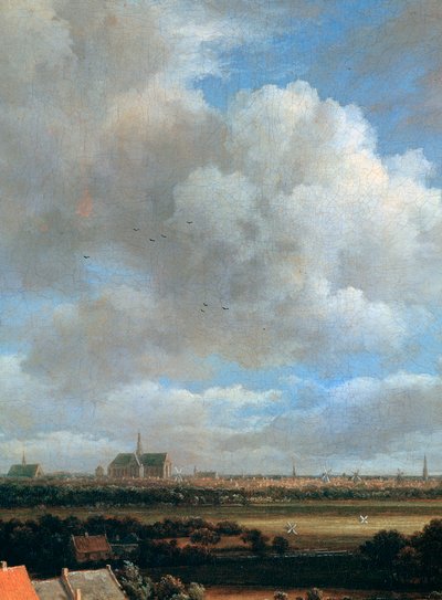 Vista de Haarlem (detalle), c1670 de Jacob van Ruisdael