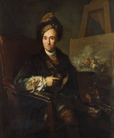 El pintor de batallas Ignace-Jacques Parrocel de Jacob van Schuppen
