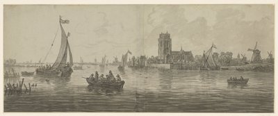 Vista de Dordrecht desde el suroeste de Jacob van Strij