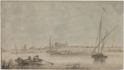 Vista de Dordrecht desde el río de Jacob van Strij