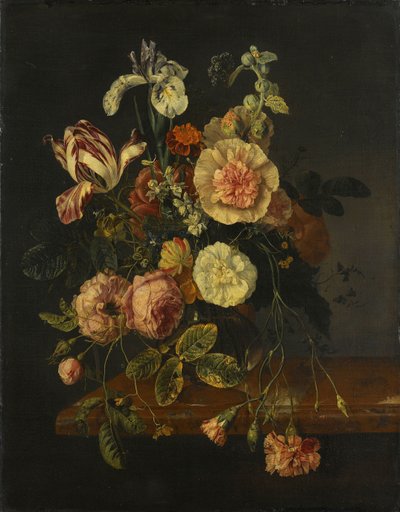 Naturaleza muerta con flores de Jacob van Walscapelle (attributed to)