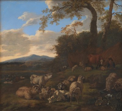 El rebaño de ovejas de Jacob van der Does d.Æ.
