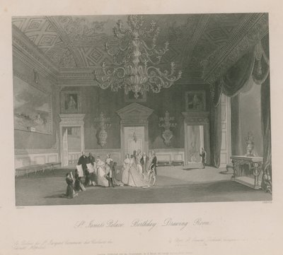 Celebraciones de Cumpleaños en un Salón de Dibujo en el Palacio de St James de Jacob van der Heyden