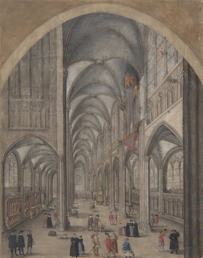 Interior de la catedral de Estrasburgo de Jacob van der Heyden.