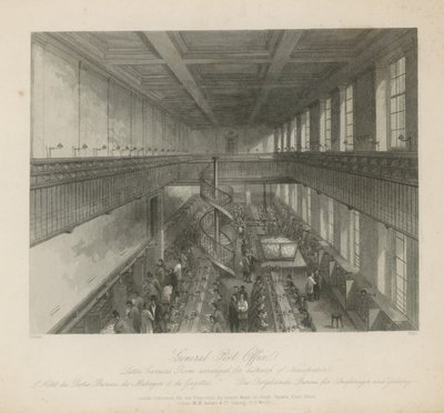 La sala de los carteros arreglada para el despacho de periódicos de Jacob van der Heyden