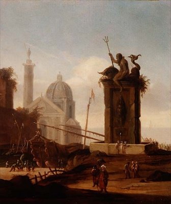 Un capricho italianizante en un puerto mediterráneo de Jacob van der Ulft
