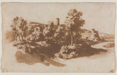 Paisaje con Fortificación Entre Marino y Frascati de Jacob van der Ulft