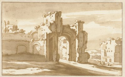 Ruinas de una puerta de la ciudad de Jacob van der Ulft