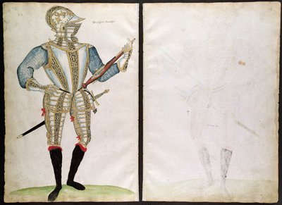 Armadura para Sir John Smith, del Álbum de un Armero Isabelino de Jacobe Halder