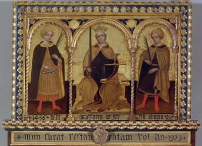 Justicia entre San Félix y San Fortunato de Jacobello del (attr. to) Fiore