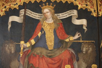 Justicia entre los arcángeles Gabriel y Miguel de Jacobello del Fiore