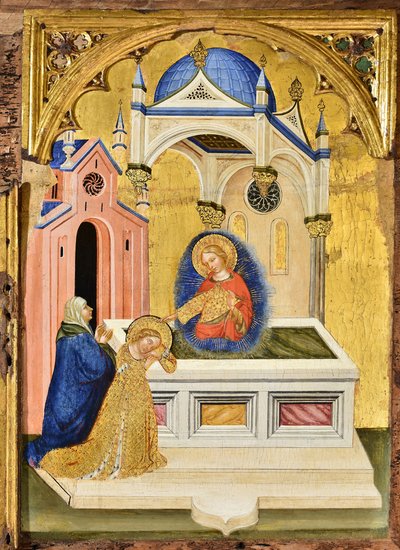 Lucia rezando en la tumba de Santa Águeda, c.1410 de Jacobello del Fiore.