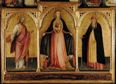 Virgen y Niño con San Santiago el Mayor y San Antonio de Jacobello del Fiore