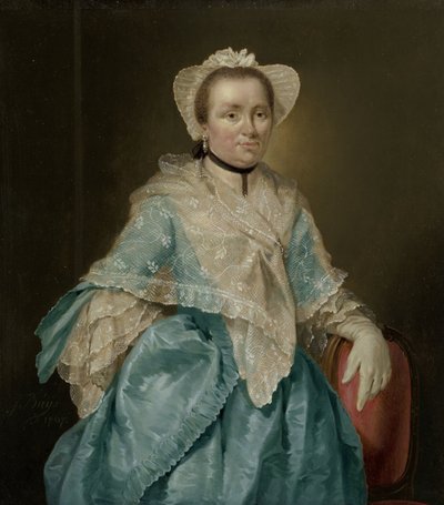 Retrato de Elisabeth Troost (1730-1790) de Jacobus Buys (signed by artist)